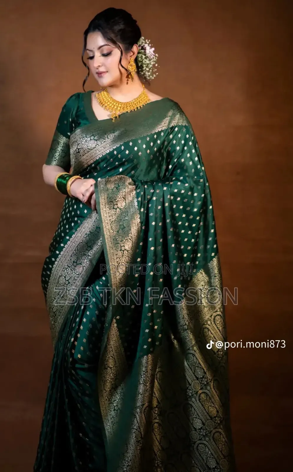 Jori Katan Saree With Blause PCS Pori Moni