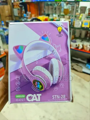Premium Wireless Cat Ear Headphones STN-28 – Bluetooth, RGB Light