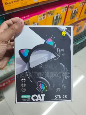 Premium Wireless Cat Ear Headphones STN-28 – Bluetooth, RGB Light