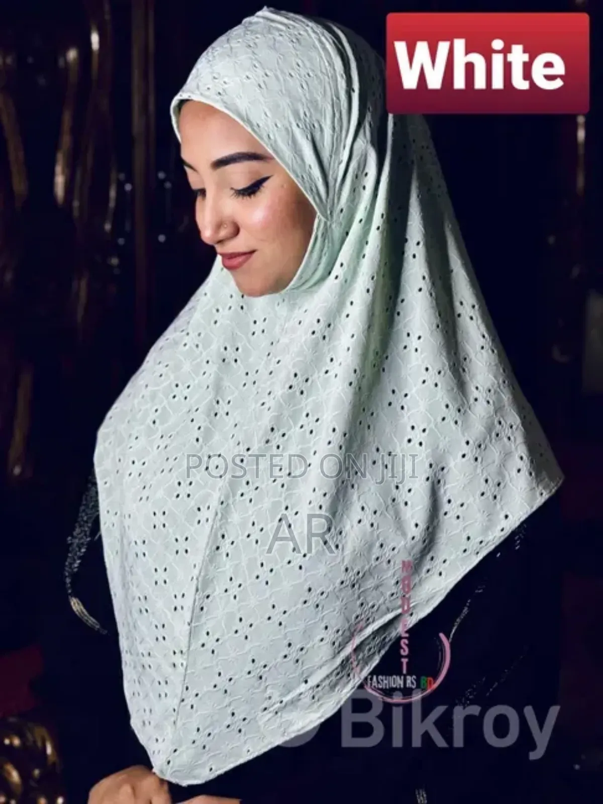 Chiken Cotton Embroidery Hijab