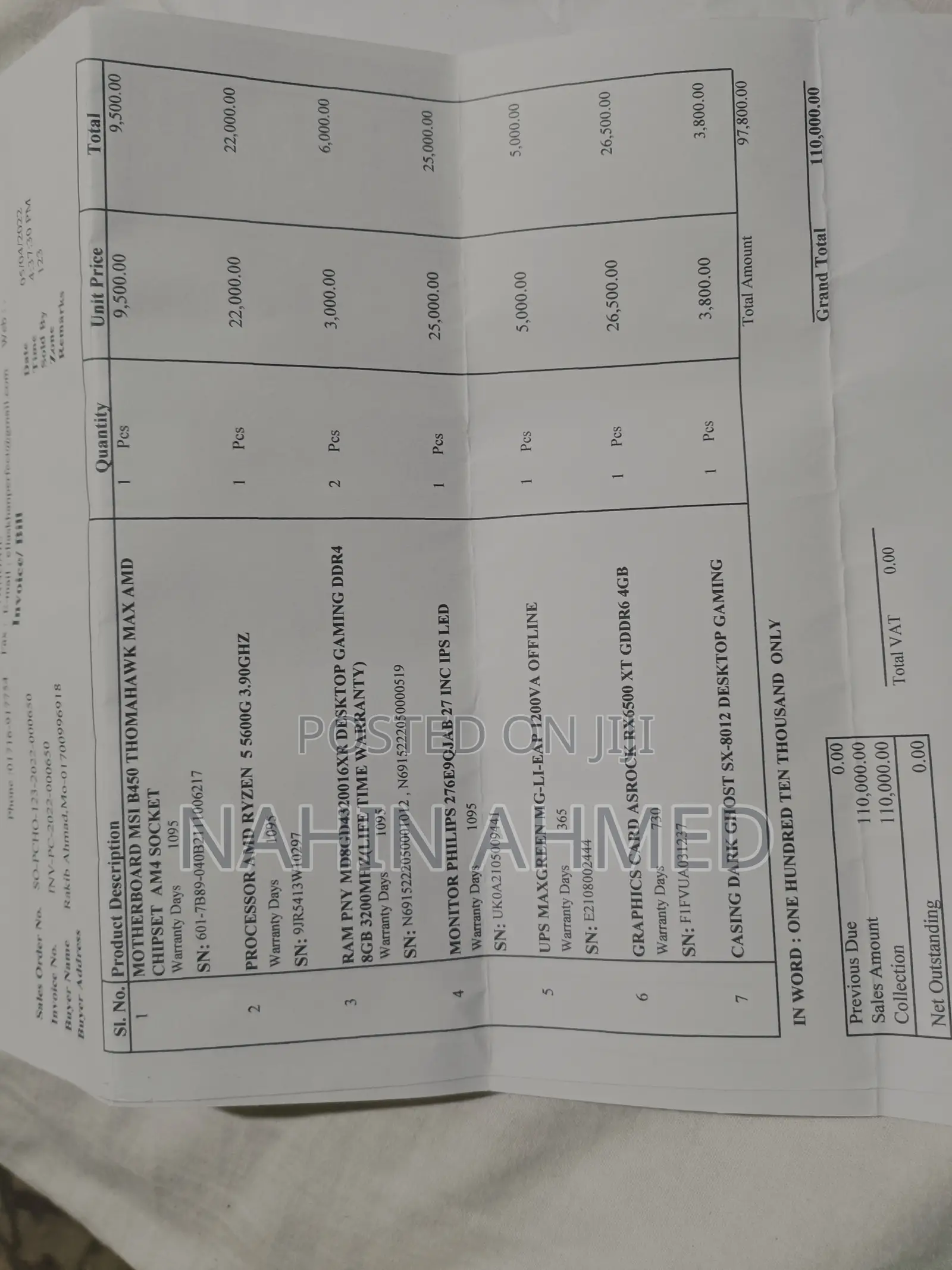 Desktop Computer 18GB AMD Ryzen SSD 500GB