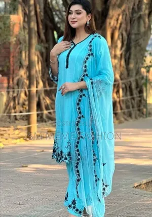 এমব্রয়ডারি কটন থ্রি পিস