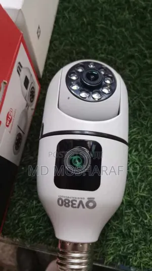 Photo - V380 PTZ Wifi Ip Camera Dual Lens Bulb Ip Night Vision Camera