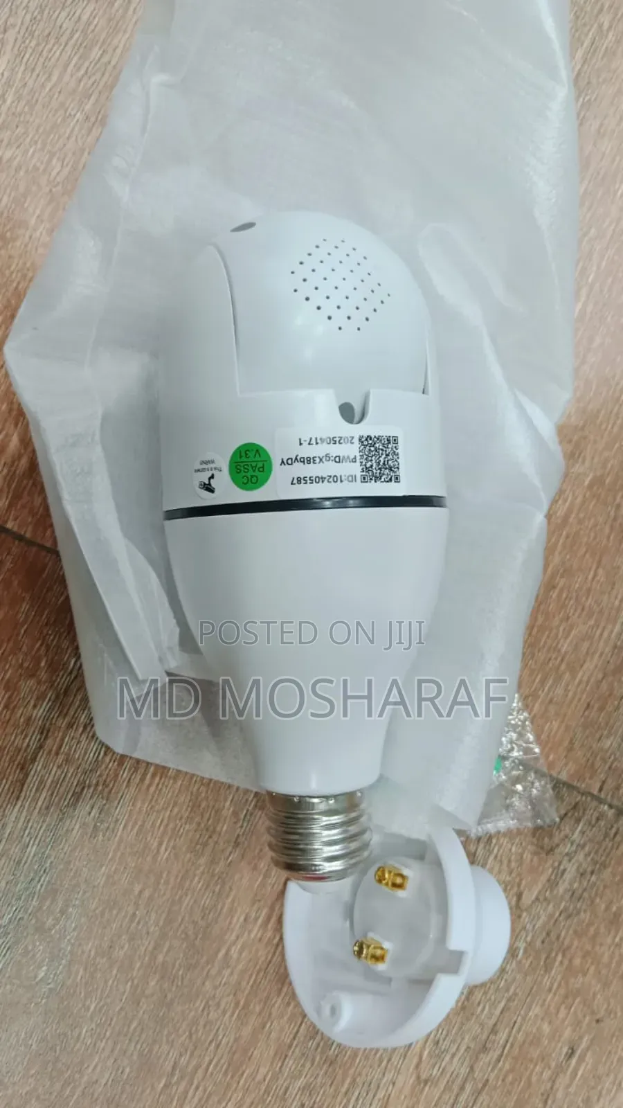 V380 PTZ Wifi Ip Camera Dual Lens Bulb Ip Night Vision Camera