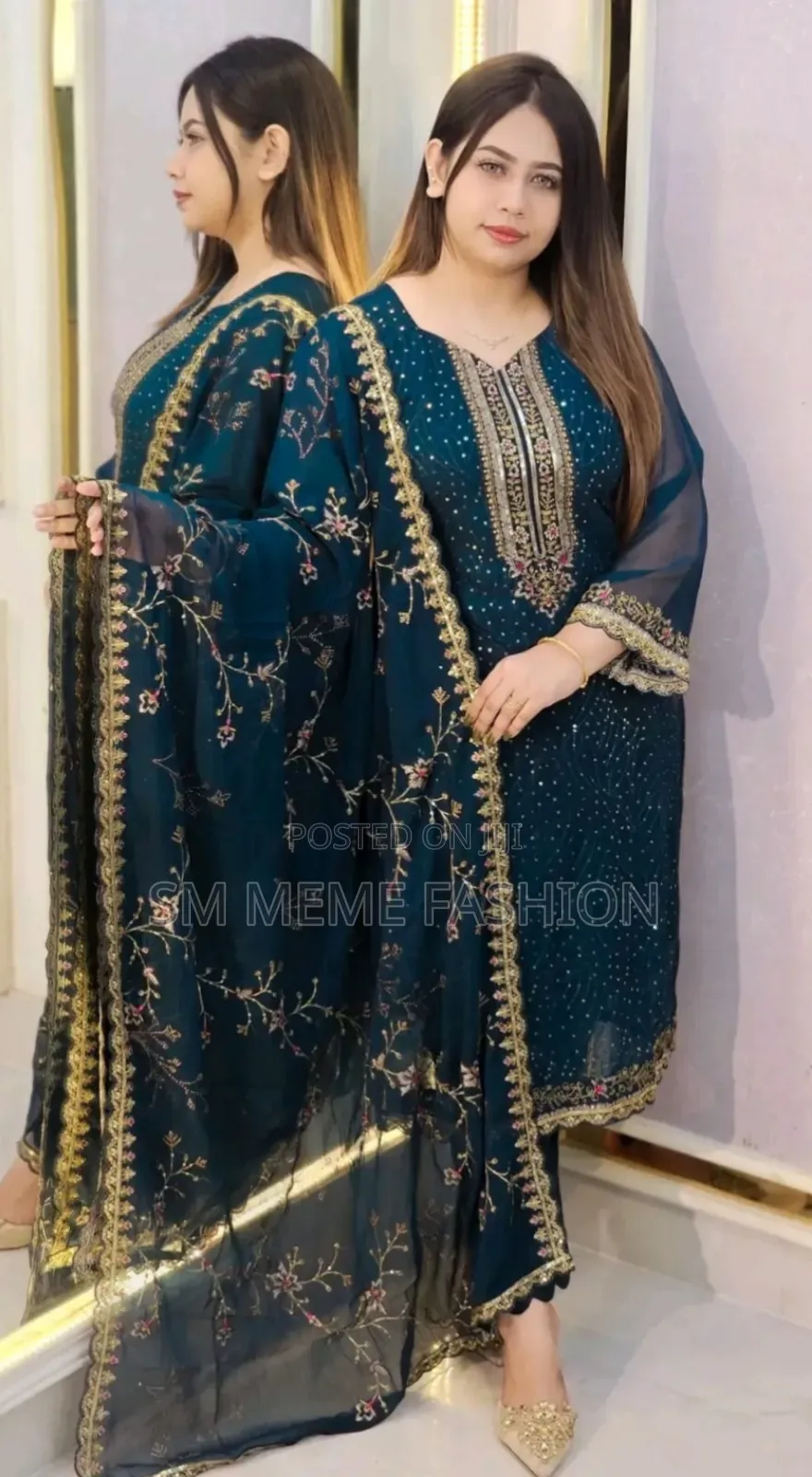 Georgette Embroidered Four-Piece Set