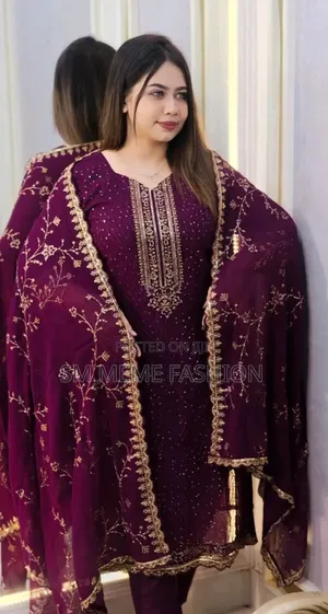 Georgette Embroidered Four-Piece Set