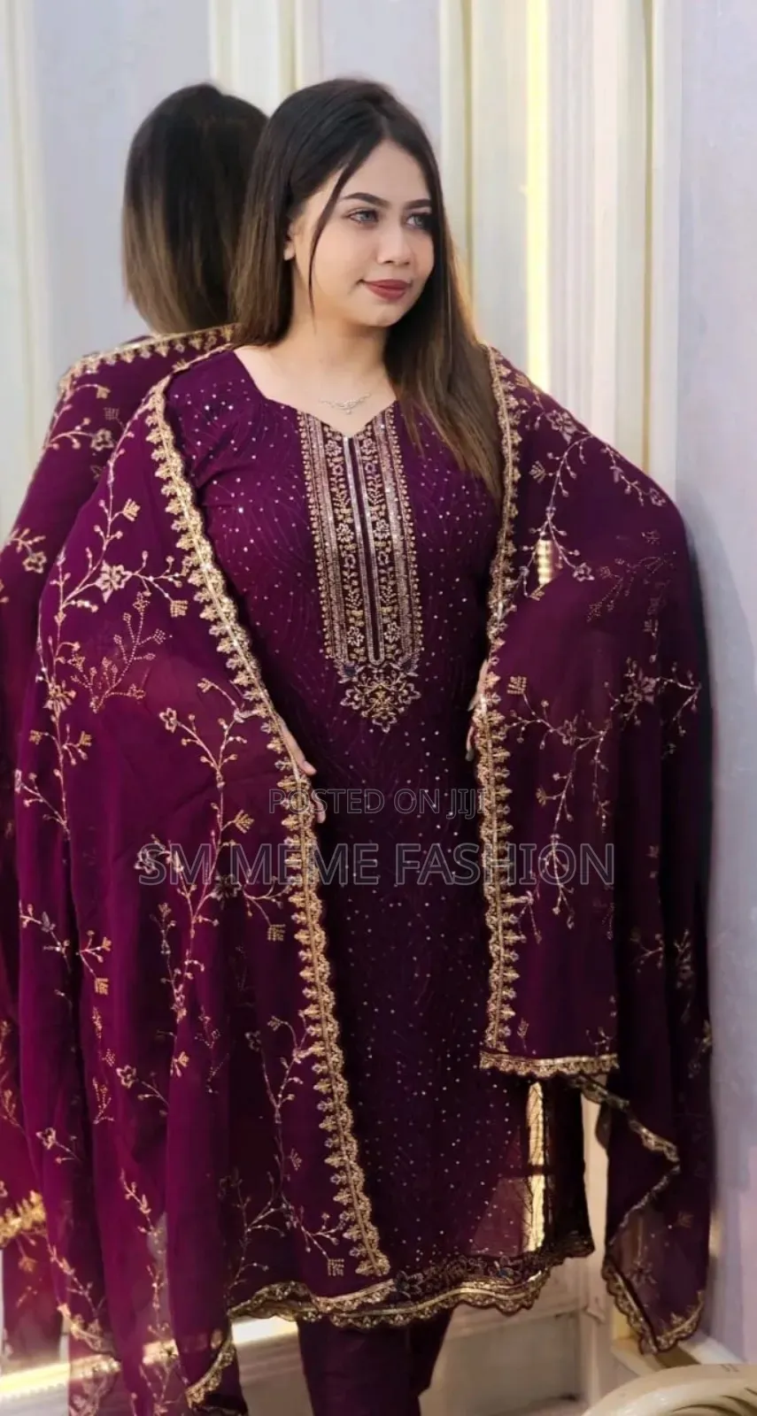 Georgette Embroidered Four-Piece Set