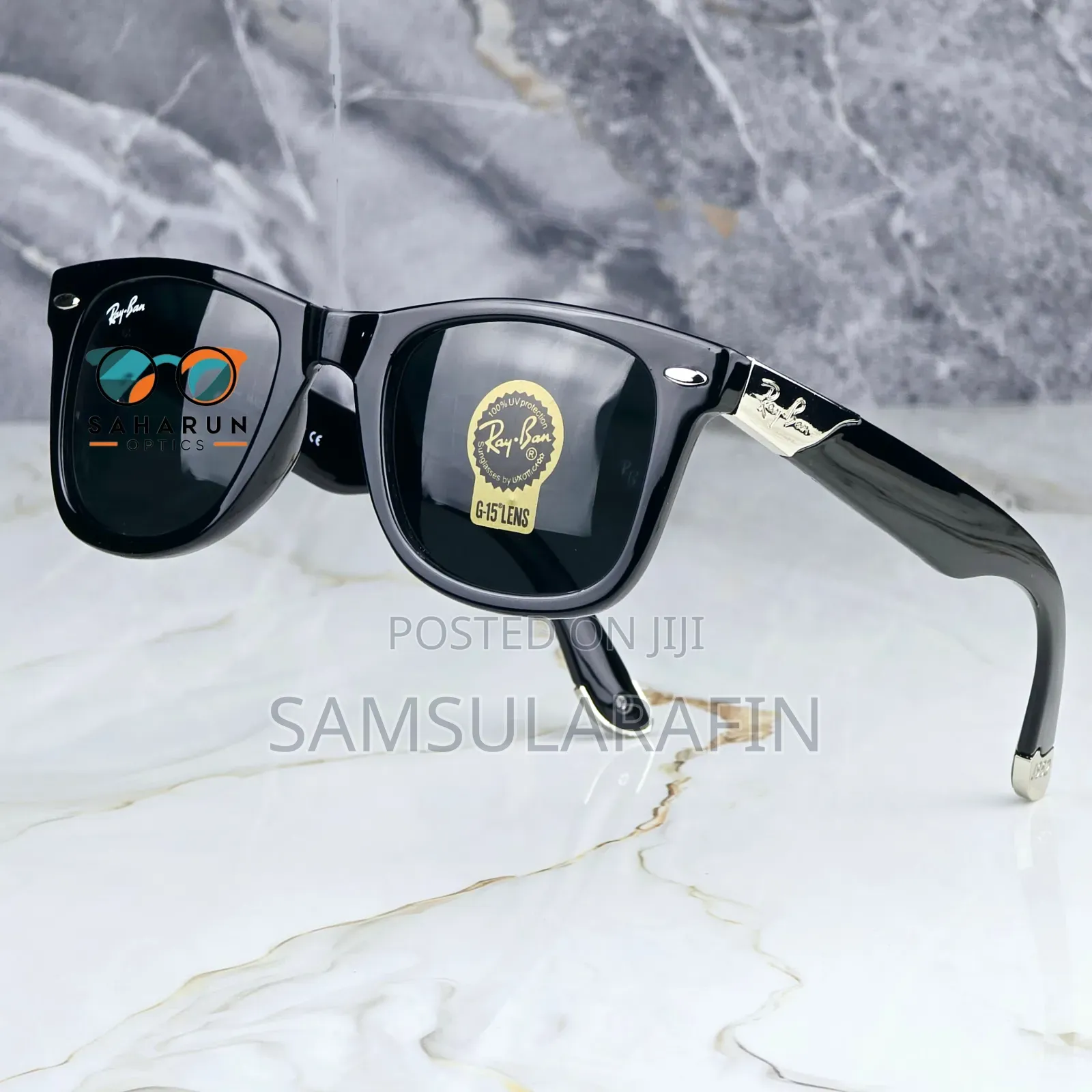 Rb2157 Black Lens Master Copy Metal Hinj Glass Lens Sunglass