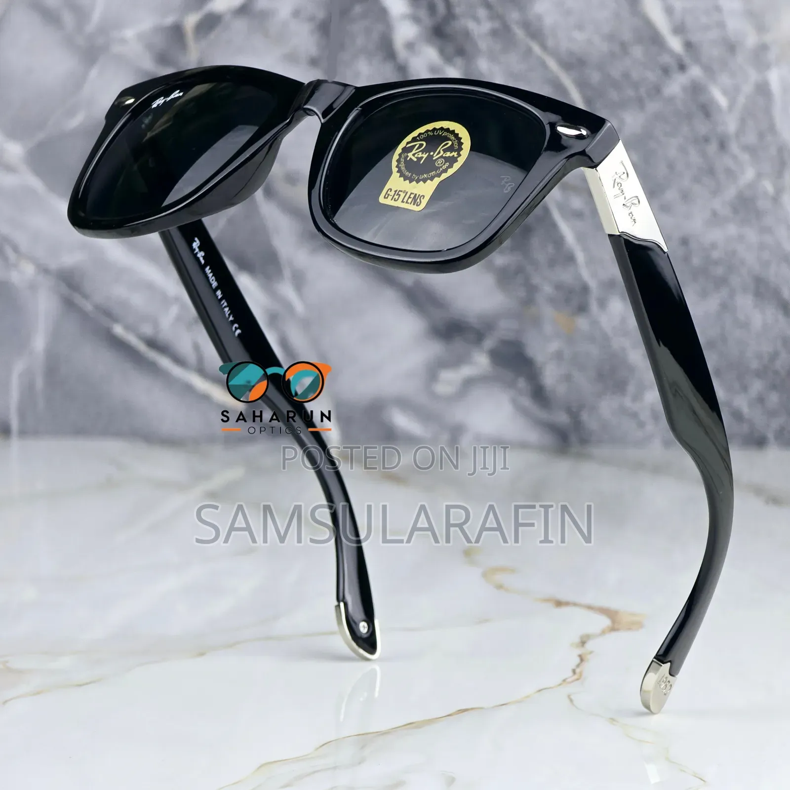Rb2157 Black Lens Master Copy Metal Hinj Glass Lens Sunglass