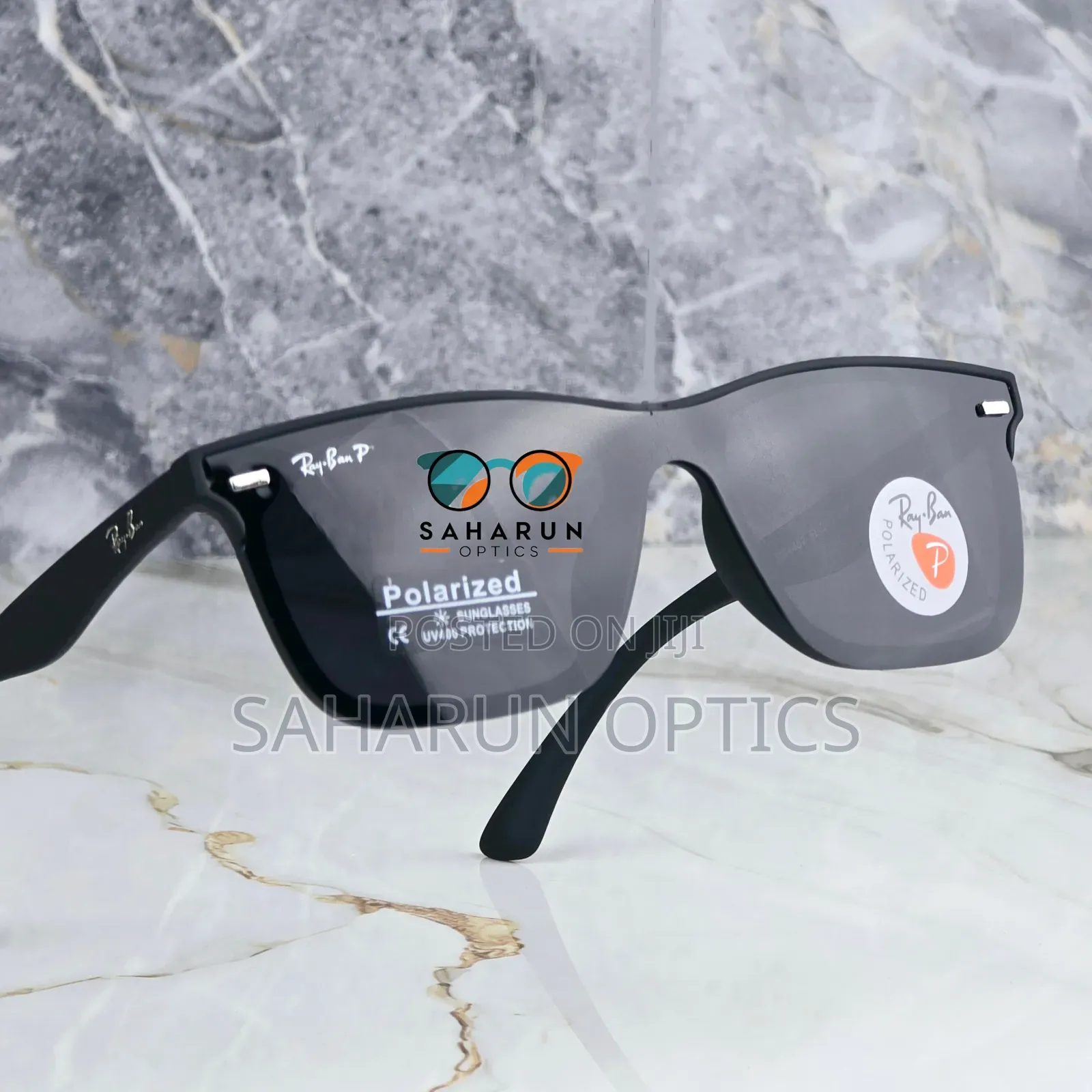 4487 Matte Black Master Copy Metal Hinj Fiber Polarized Lens Sunglass