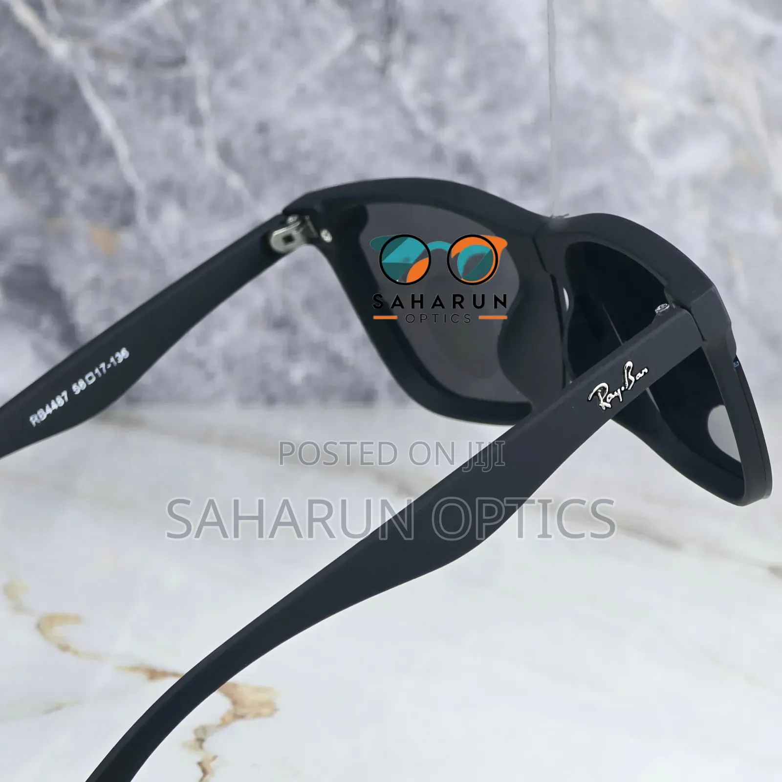 4487 Matte Black Master Copy Metal Hinj Fiber Polarized Lens Sunglass