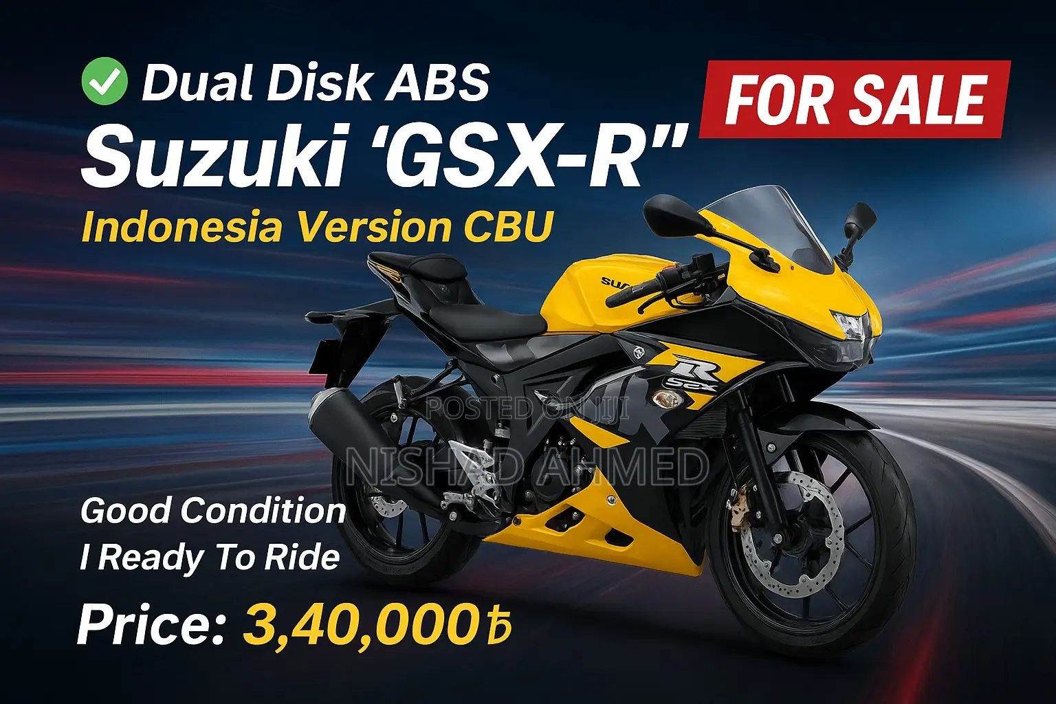 Suzuki GSR 2022 Yellow