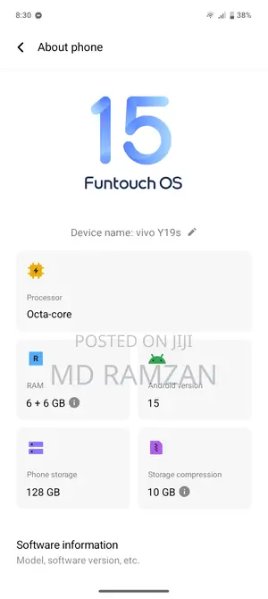 Vivo Y20S 128 GB Blue