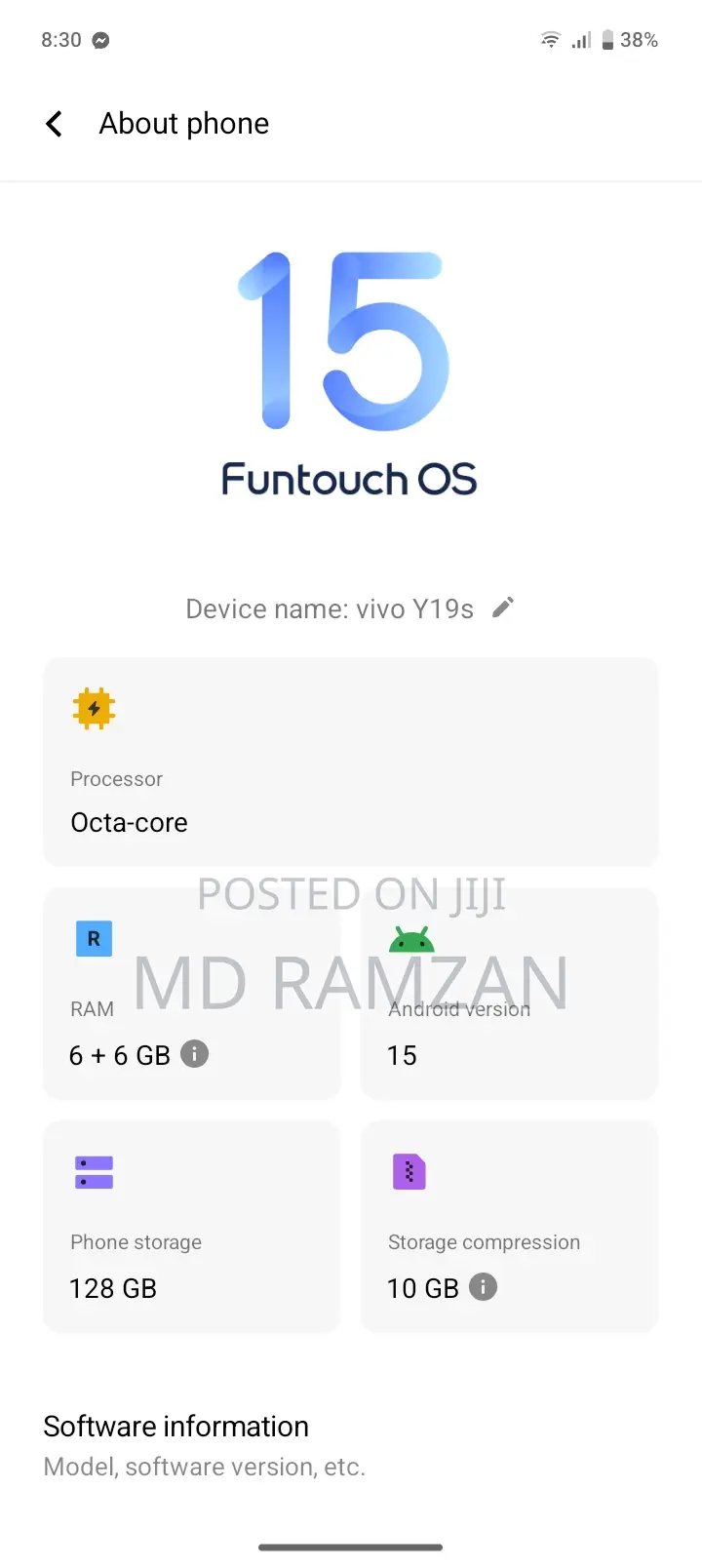 Vivo Y20S 128 GB Blue