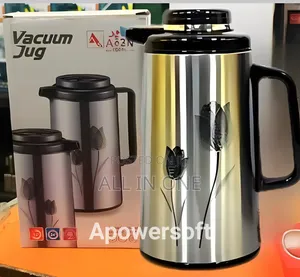 Photo - 1 Liter Metallic Body Vacuum Push Flask Mixed Color S- 1072