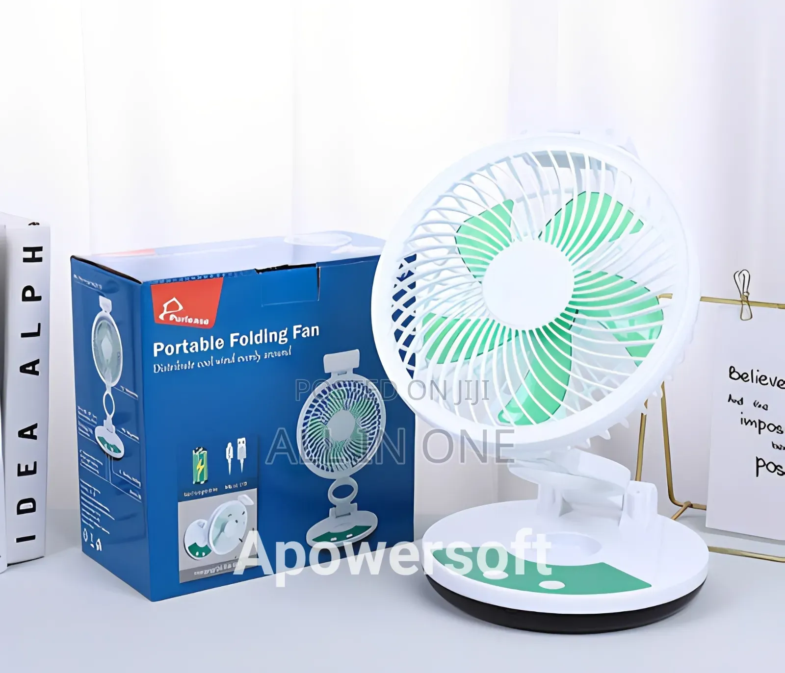 ZT 329 Rechargeable Folding Table Fan With LED Light