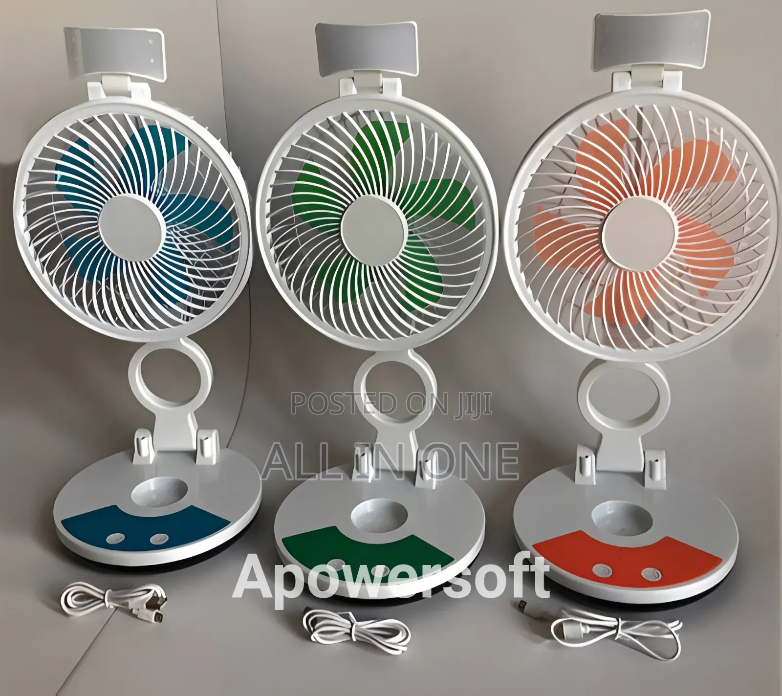ZT 329 Rechargeable Folding Table Fan With LED Light