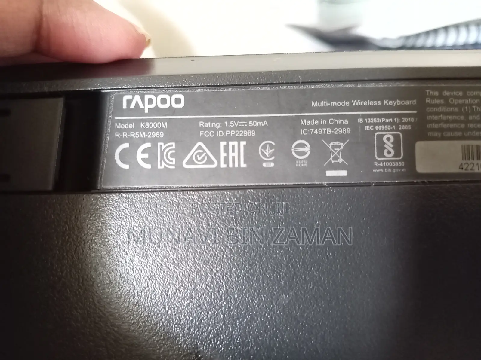 Rapoo K8000m Multi-Mode Wireless Keyboard and Mouse Combo