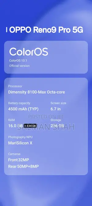 Oppo Reno9 Pro 256 GB Gray