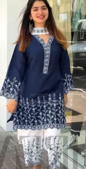 Photo - Soft Cotton Embroidery Three Piece