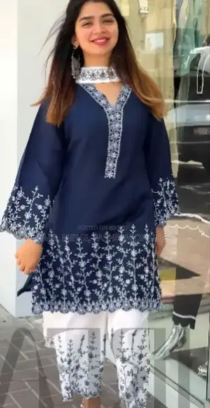 সফট কটন এমব্রয়ডারি থ্রিপিস