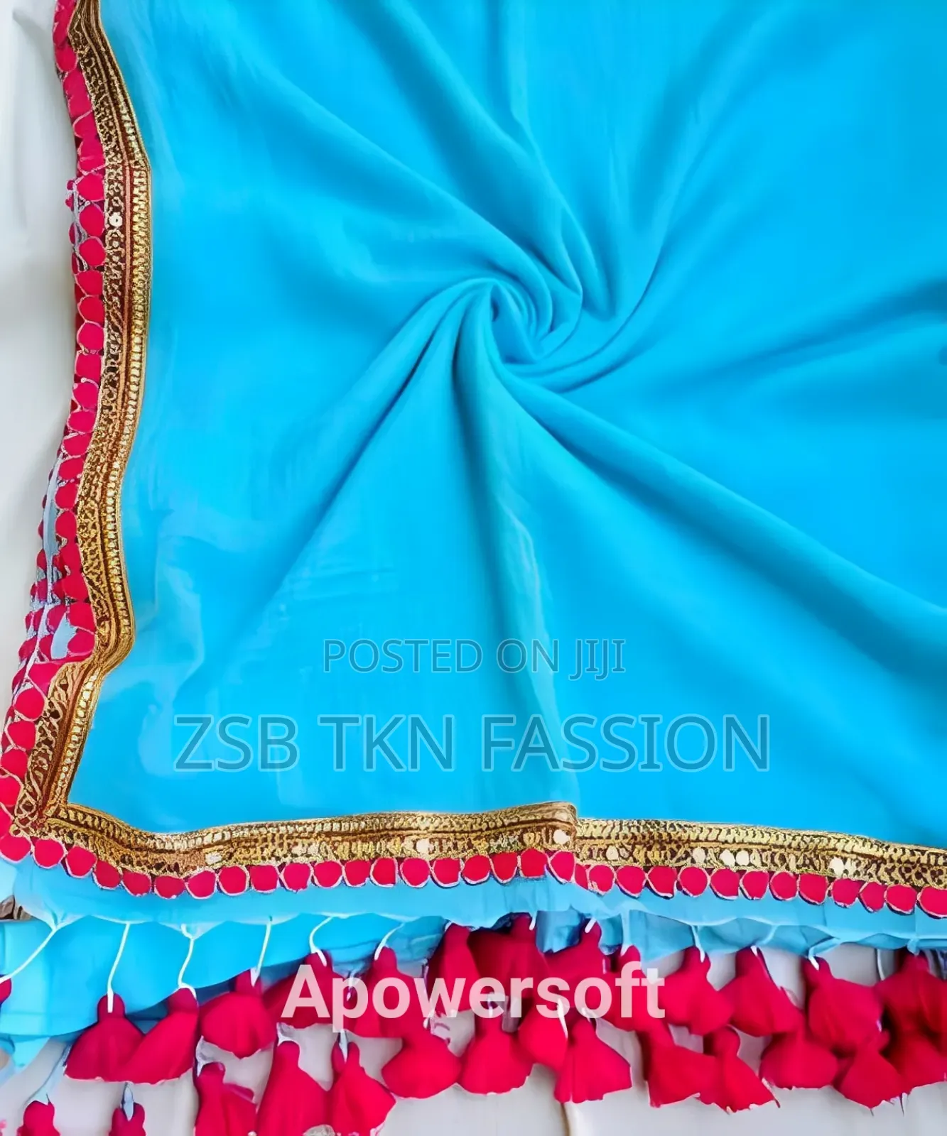 Pure Jorjet With Lais and Tarcel Work Saree, Blouses