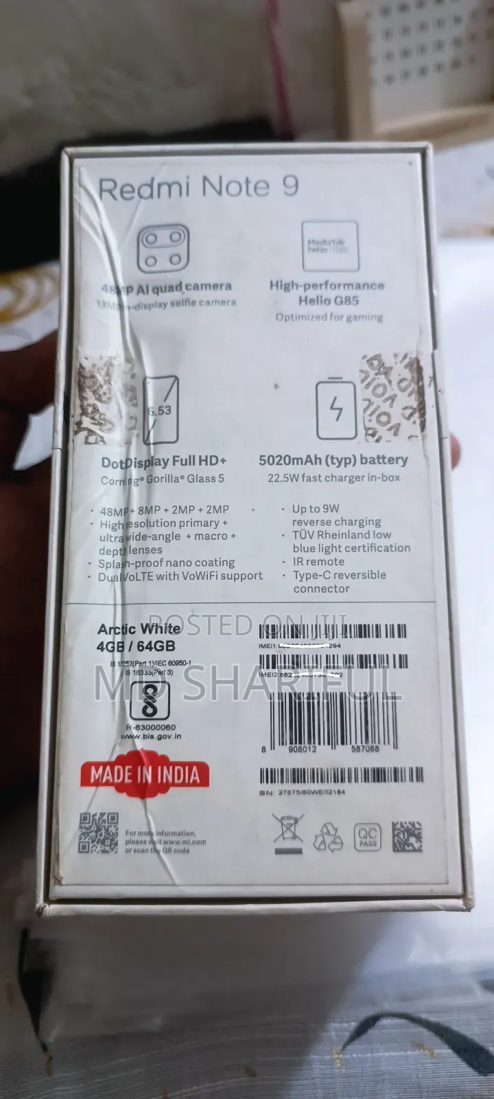 Xiaomi Redmi Note 9 64 GB Red