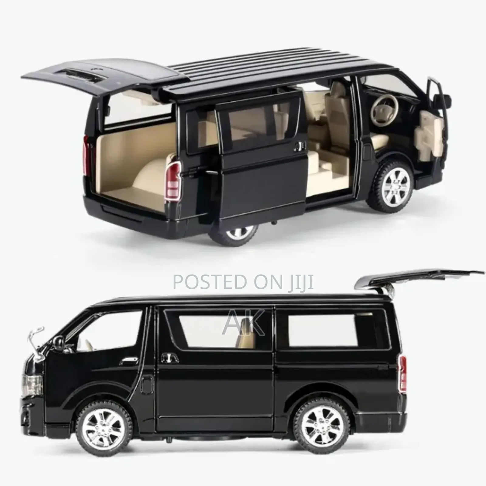 Toyota Hiace Van Alloy Metal Model Car Sound Light Toys