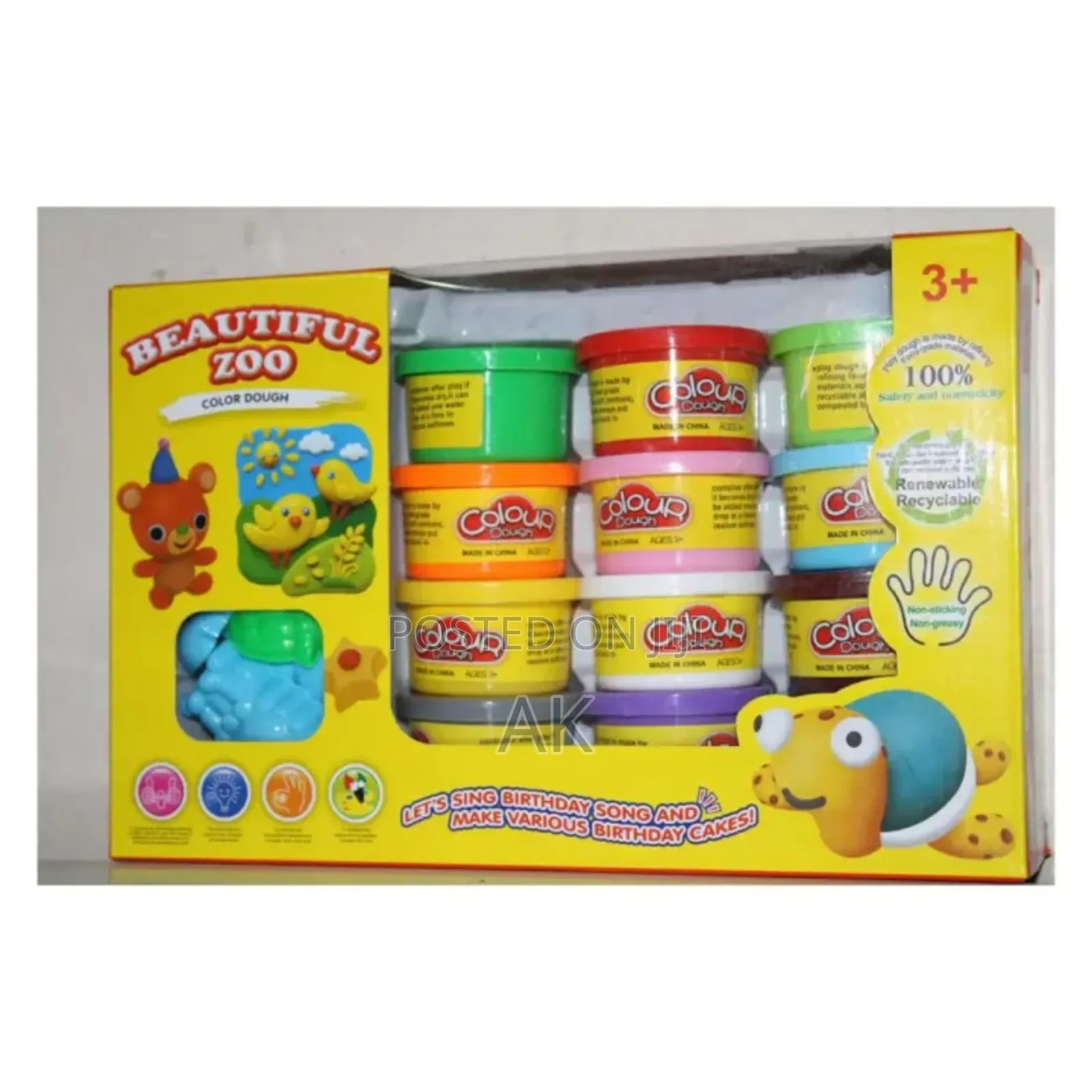 12 PCS Clay Dough Multicolor Play Dough for Kids Fun With Dise