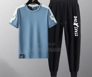 Cotton T-Shirt and Trouser Set