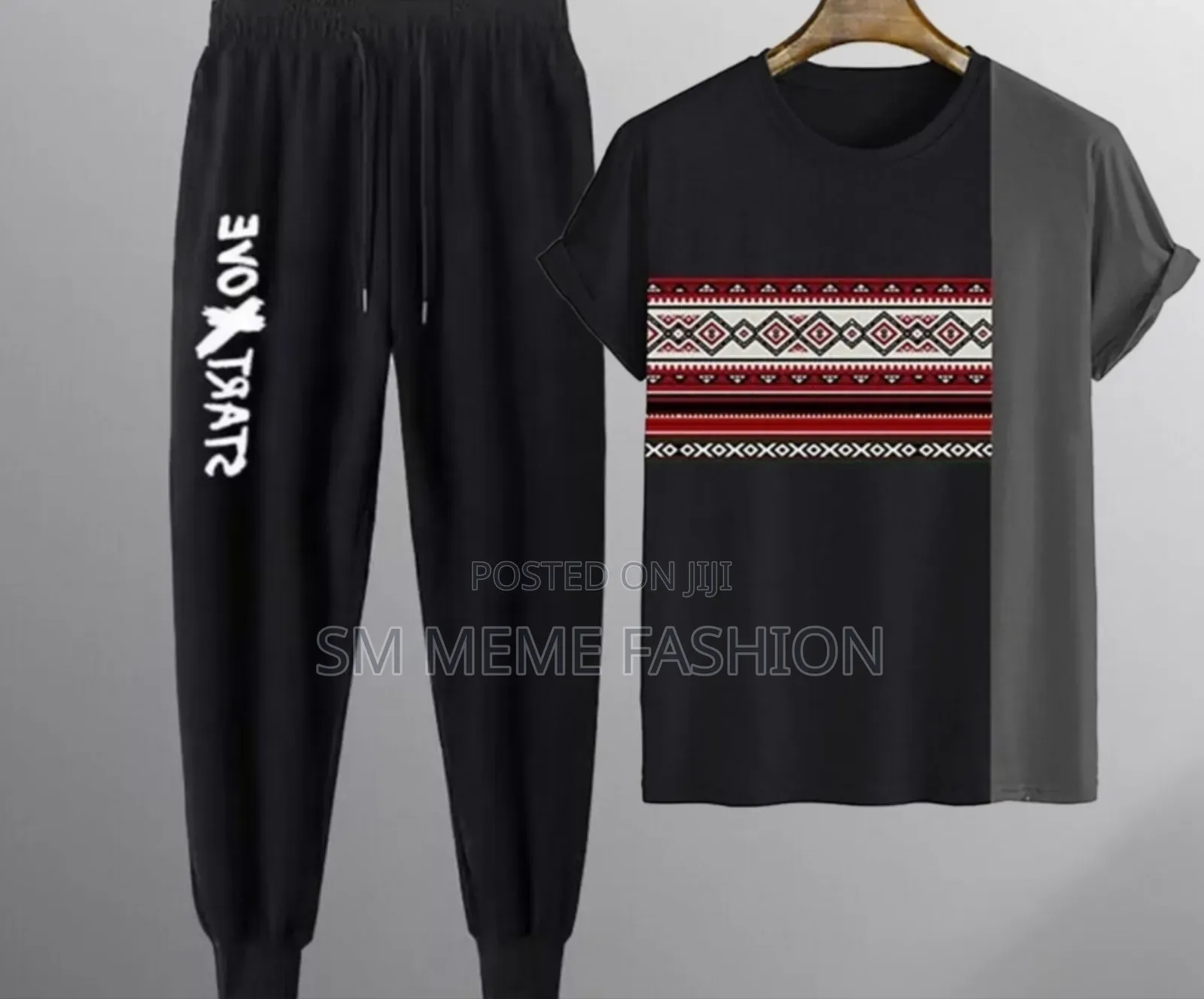 Cotton T-Shirt and Trouser Set