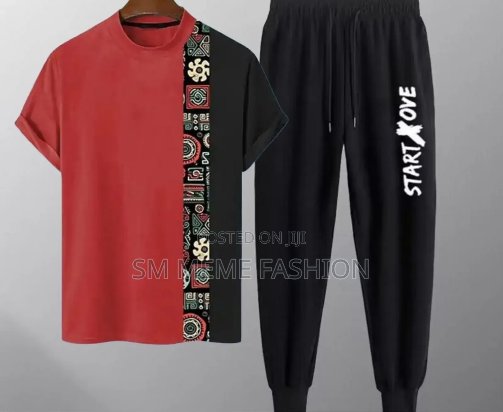 Cotton T-Shirt and Trouser Set