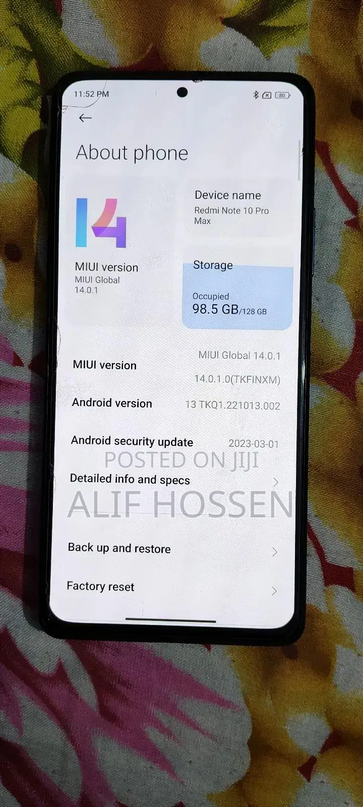 Xiaomi Redmi Note 10 Pro Max 128 GB White