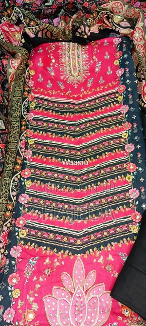 Agranoor Inspired Unstitched Heavy Work Dress