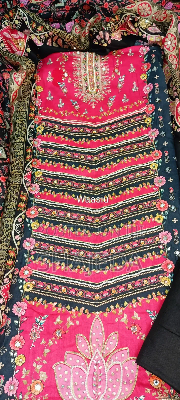 Agranoor Inspired Unstitched Heavy Work Dress