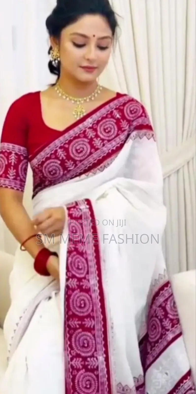 Skin Print Half Silk Sharee With Blouse Piece