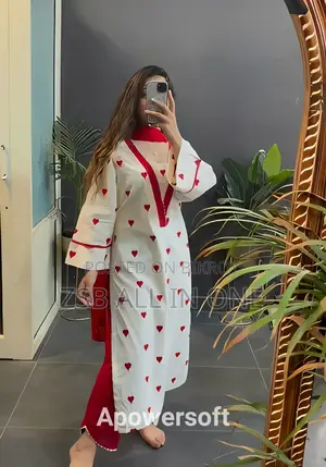 Screen Print and Lace Work 3 Piece