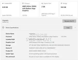 Desktop Computer 8GB AMD HDD+SSD 1T
