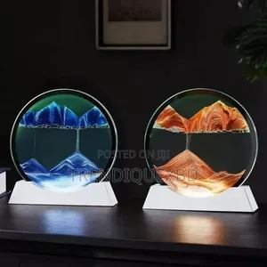 Photo - Rotating Sand Art Lamp – 360° Led Table Lamp for Home Decor