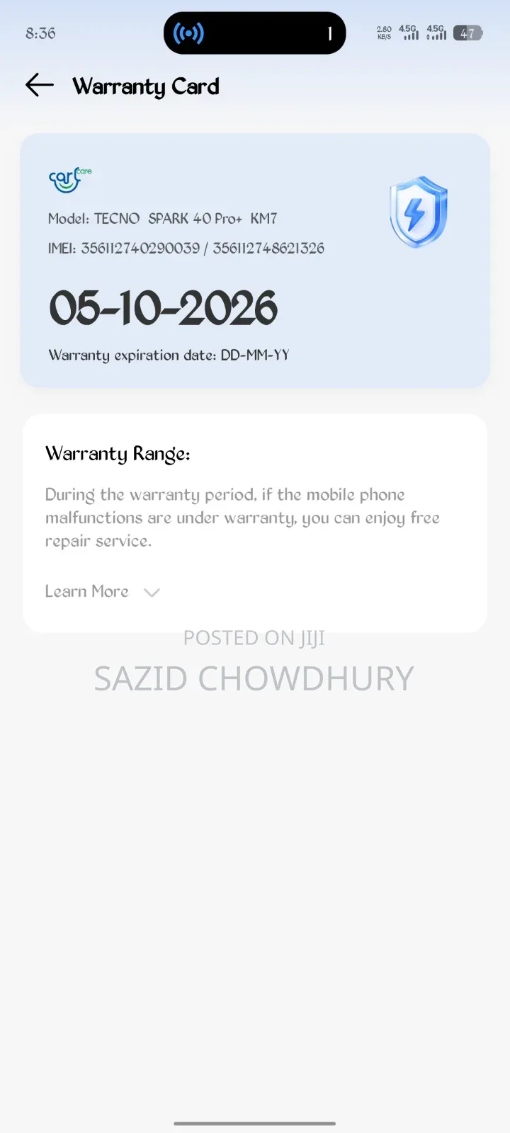 Tecno Spark 40 Pro+ 256 GB Black