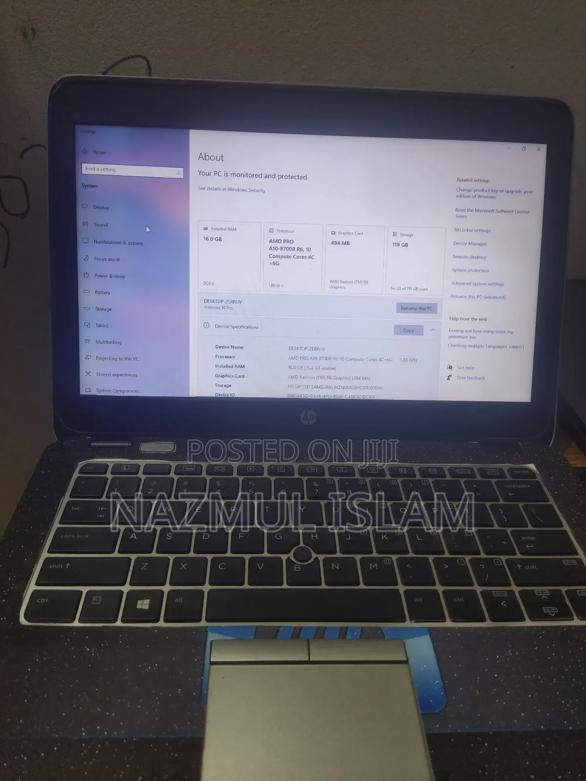 Laptop HP EliteBook 725 16GB AMD A10 SSD 128GB