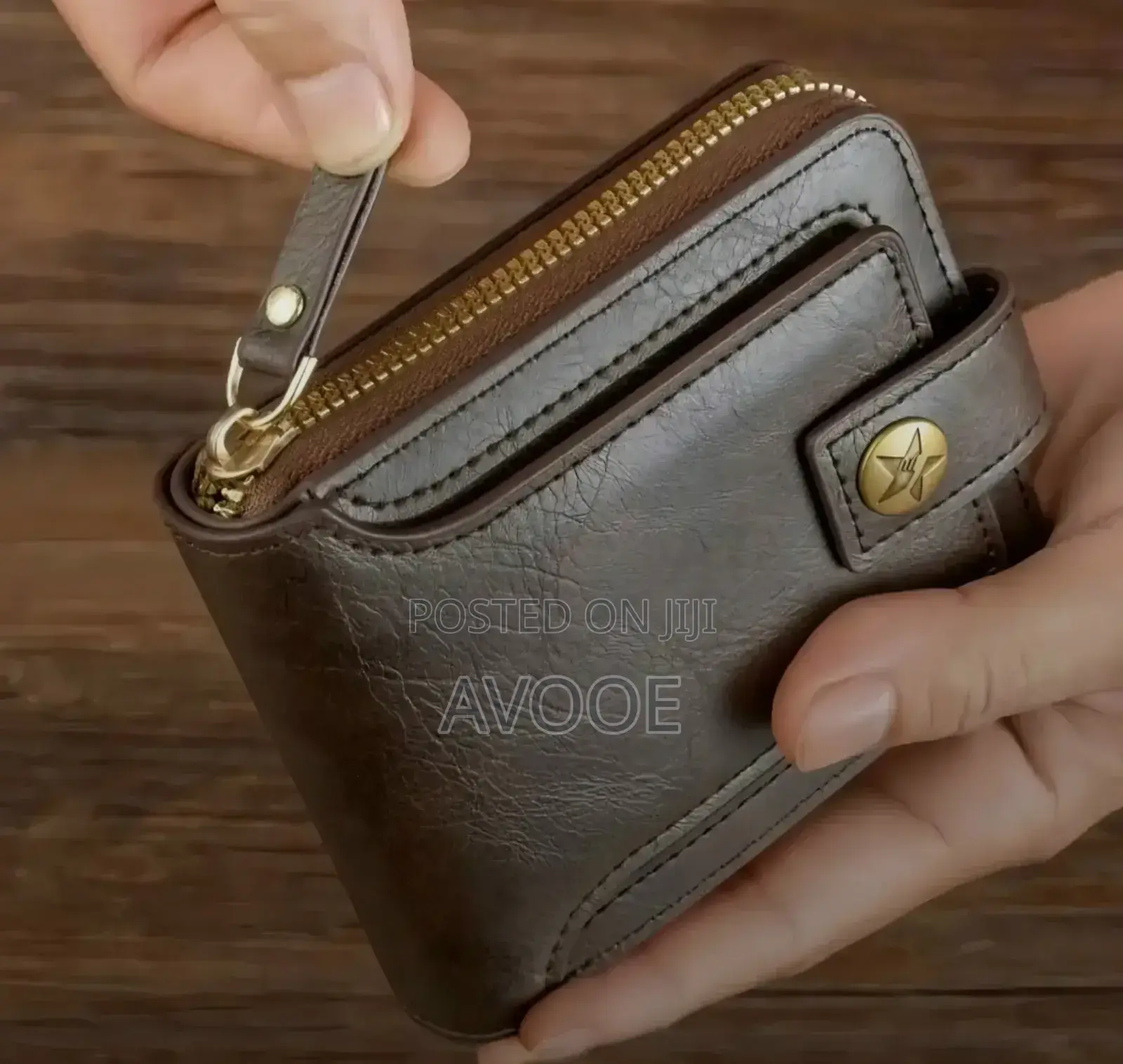 Multifunction Evgatsauto Brand Leather Zipper Wallet