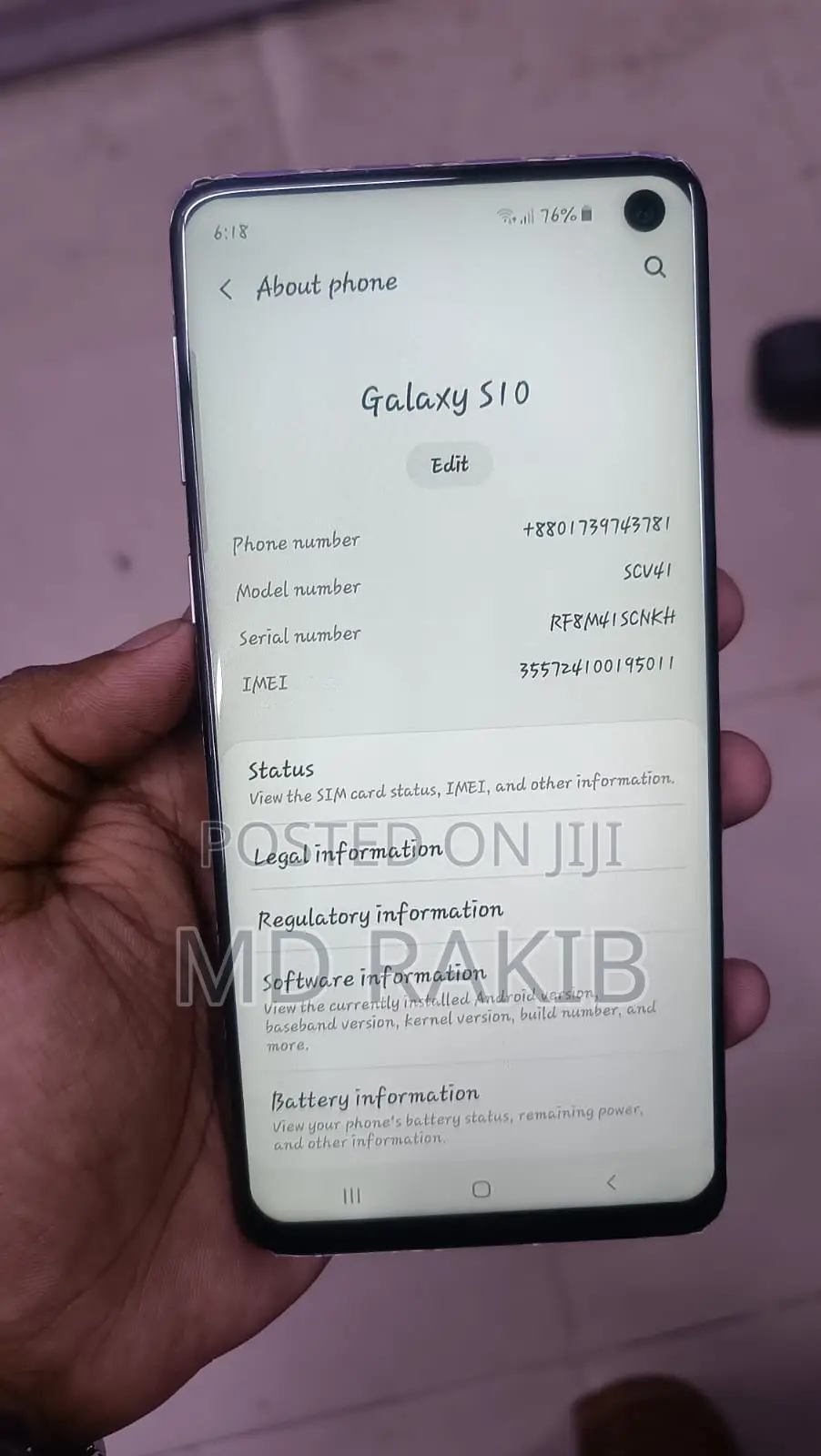 Samsung Galaxy S10 128 GB Silver