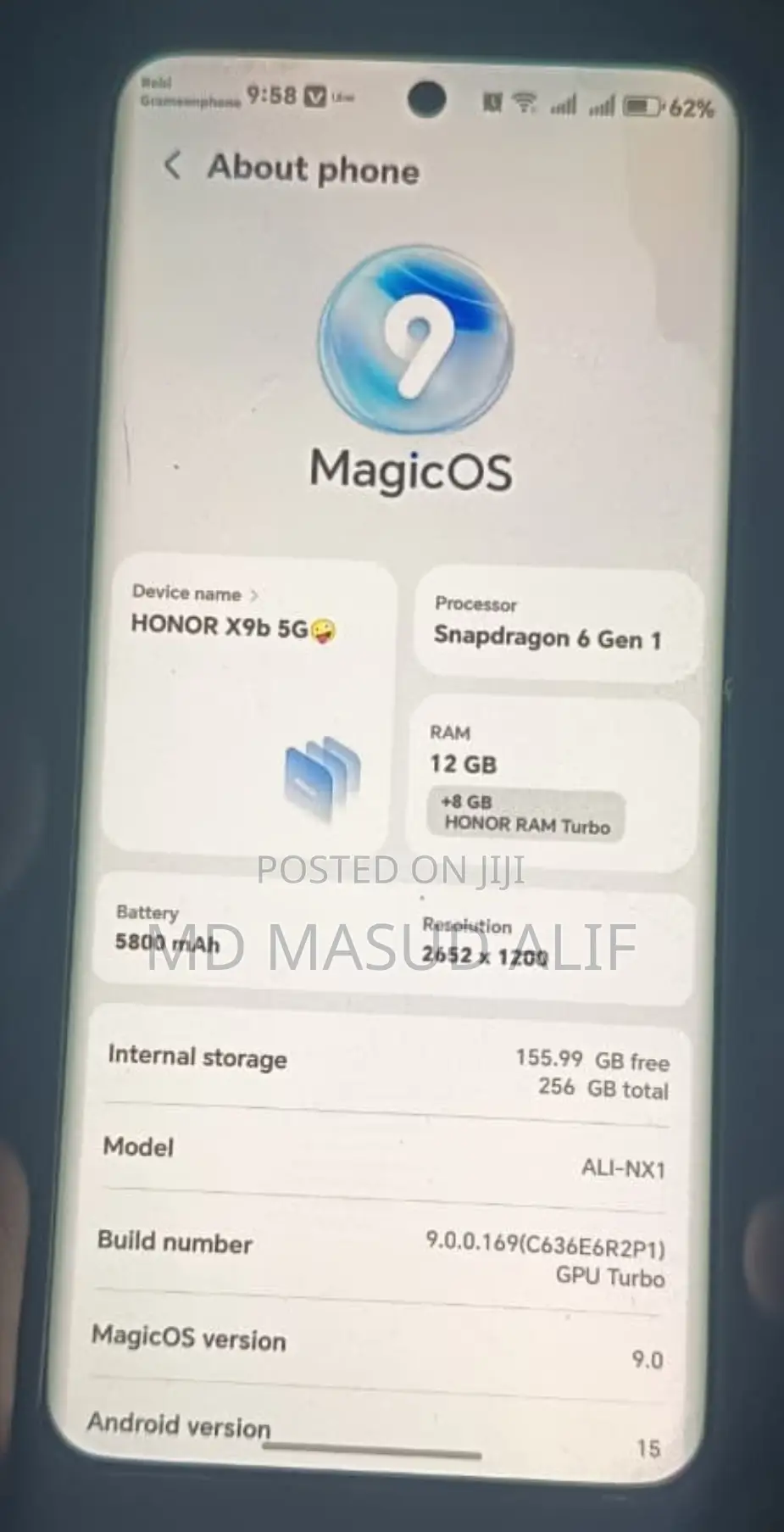 Honor X9b 5G 256 GB Gold