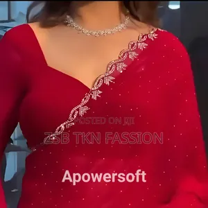 Photo - Jorjet With Stone Work Saree+Blouse New Update High Quality