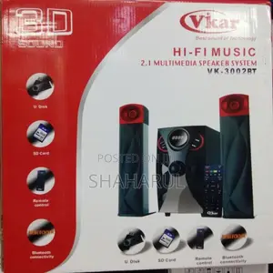 Photo - Speaker Vikar Vk-3002 (2:1) Bluetooth Usb/Sd Input, Remote