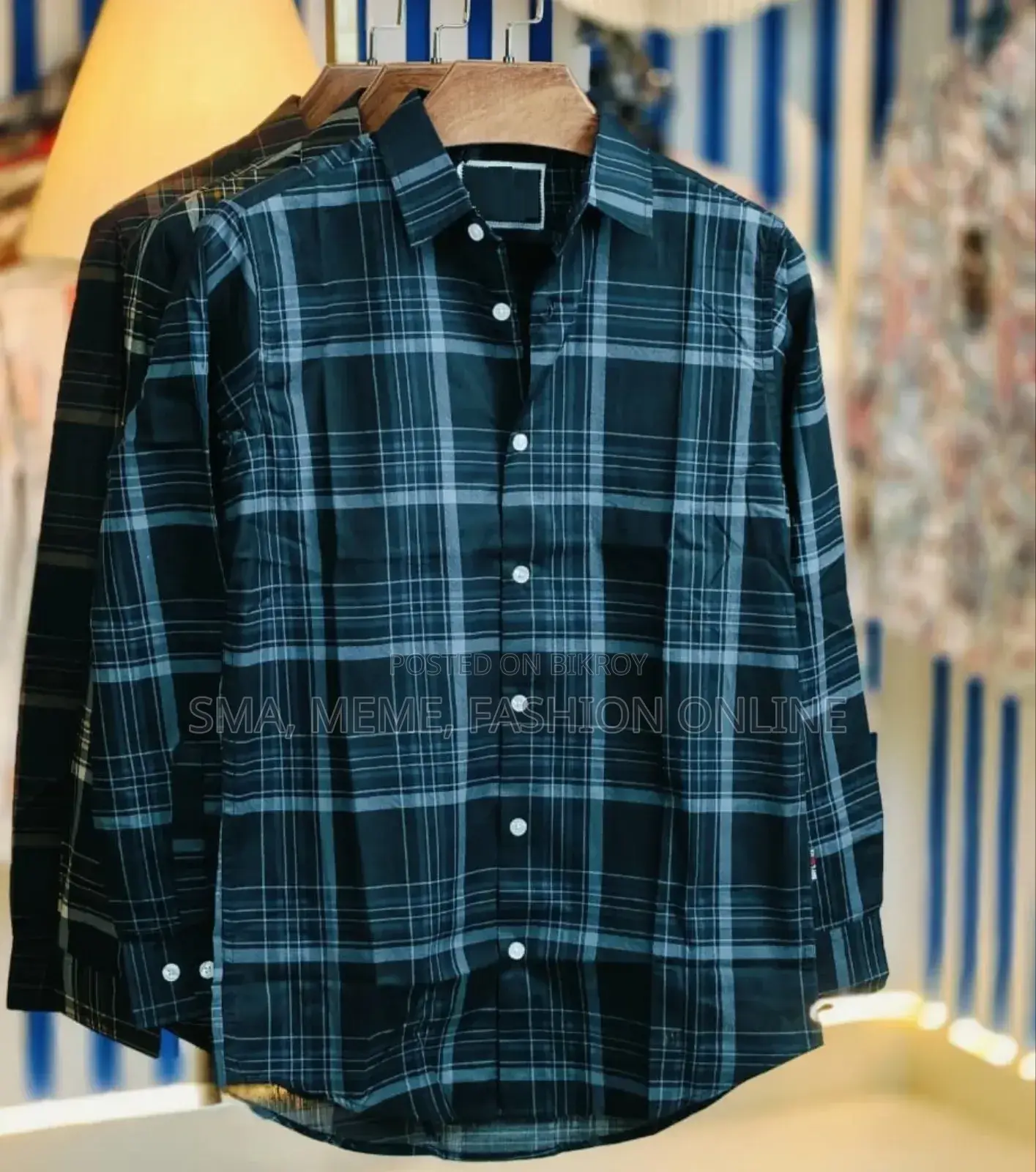 Pure Cotton Full Sleeve Check Print Shirt for Men's
