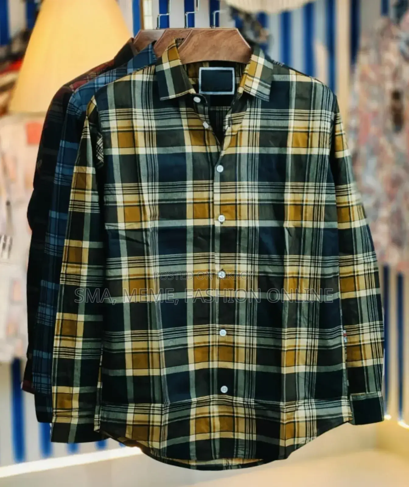 Pure Cotton Full Sleeve Check Print Shirt for Men's