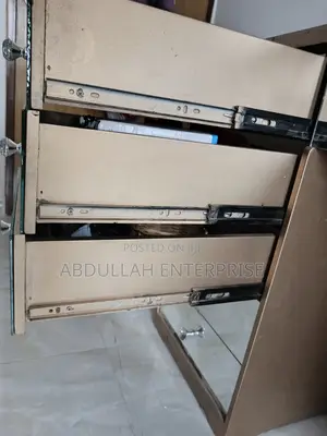 Luxurious Fresh Looking Vanity Dreesing Table, Golden Color, Lights Ok