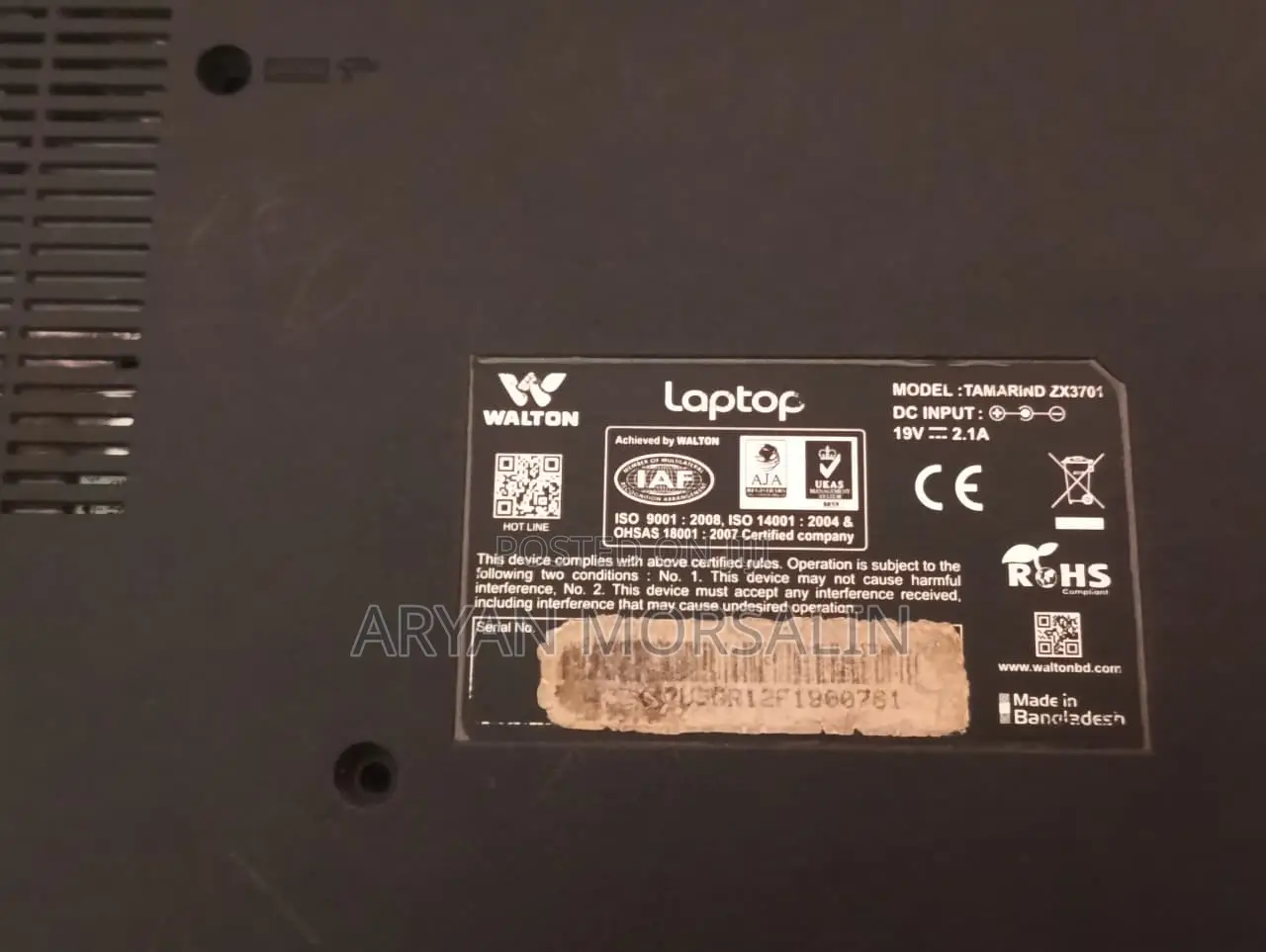 Laptop 4GB Intel Core I3 HDD 1T